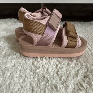 Kids Pink and Tan Sandals